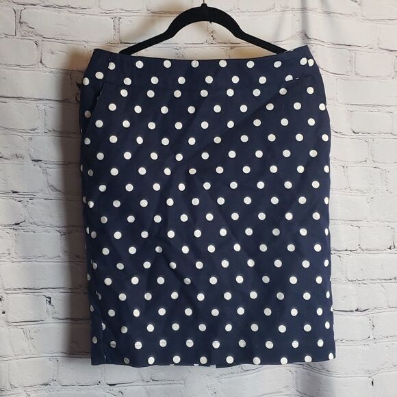 Navy Polkadot Skirt by Merona - Picture 1 of 3